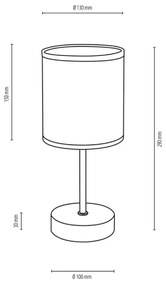 Spot-Light 87791974 - Lampada da tavolo BOHO 1xE27/25W/230V rovere