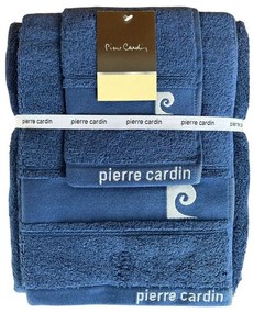 Set asciugamano bagno viso ospite telo Pierre Cardin Luxury  Colore Blu