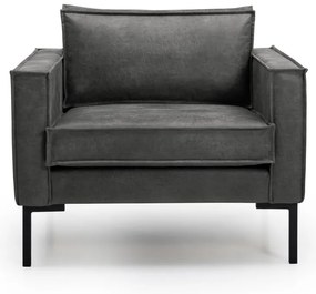 Poltrona in similpelle grigio scuro Rate - Scandic