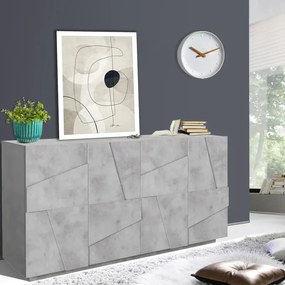 Mobile credenza PING L 162.4 x H 86 P 44.2 cm grigio cemento