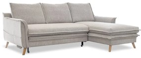 Divano angolare greige allungabile/con contenitore (con penisola a destra/con chaise lounge) Charming Charlie – Miuform