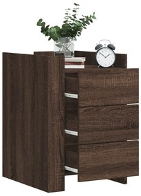 Comodino Rovere Marrone 45x50x65 Cm İn Legno Multistrato /