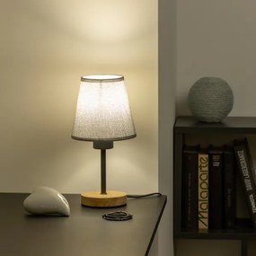 Brilagi - Lampada da tavolo NUBILA WOOD 1xE27/25W/230V quercia/grigio