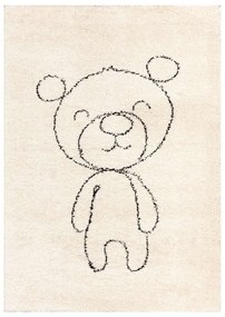 Tappeto beige anallergico per bambini 170x120 cm Teddy Bear - Yellow Tipi