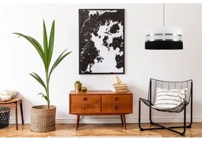 Lampadario a sospensione con filo CORAL 1xE27/60W/230V bianco e nero