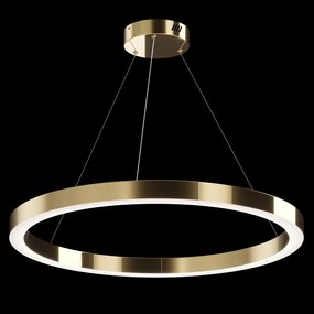 Lampadario A Sospensione Moderno Saturno Acciaio Ottone 1 Luce Led 60W