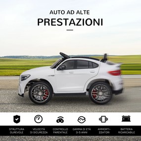 Macchina Elettrica per Bambini 12V con Licenza Mercedes GLA 45 AMG Bianca...