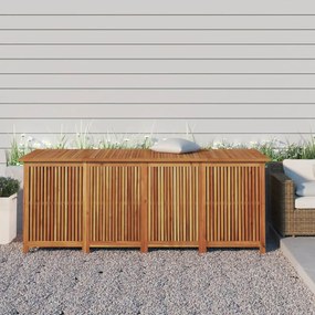 Contenitore Da Giardino 200x80x75cm İn Legno Massello Di Acacia /