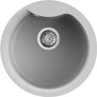 Lavello Tondo Elleci Incasso Ego ROUND Metaltek Grigio Aluminium LMEROU79