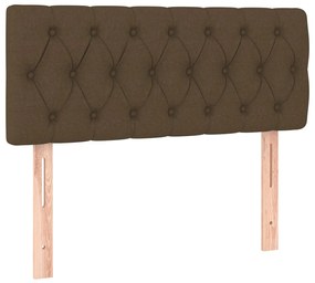 Testiera marrone scuro 90 x 7 x 78/88 cm in tessuto