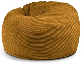 Puof a sacco color senape con rivestimento in velluto a coste Om 110 – SLOWDOWN