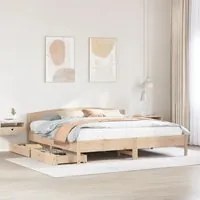 Letto senza Materasso 200x200 cm in Legno Massello di Pino 3301815