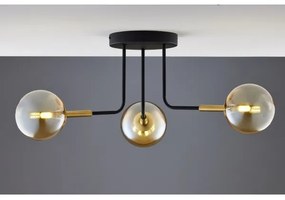 Jupiter 2037 - Lampadario a sospensione con supporto rigido BURANO 3xG9/10W/230V nero/oro/beige