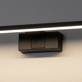 Aigostar - Illuminazione per specchio da bagno LED/12W/230V 4000K 60 cm IP44 nero