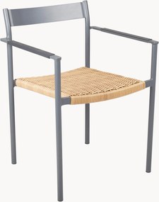 Set di 2 sedie da pranzo da giardino impilabili con braccioli DK