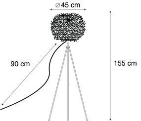 Lampada da terra romantica bianca - Feather