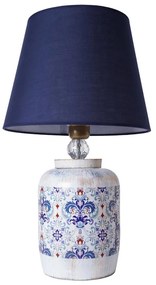 Lampada da tavolo RAMZES 1xE27/40W/230V blu/bianco