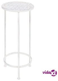 vidaXL Set Piedistalli per Piante 3 pz Vintage Effetto Bianco Anticato