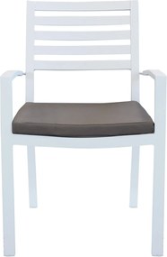 DEXTER - set tavolo in alluminio cm 200/300 x 100 x 74 h con 8 sedie e 2 poltrone Dexter