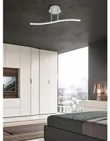 Plafoniera moderno LED ERACLE, argento 50x cm, luce naturale, 640 LM NOVECENTO
