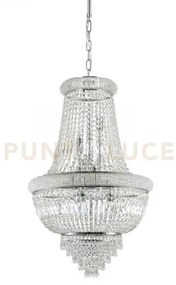 Dubai lampadario sospeso cromo con cristalli molati 10 luci attacco...