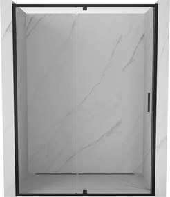 Mexen Exo porta doccia battente 145 cm, trasparente, nero - 819-145-000-70-00