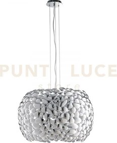 Lampadario a sospensione dioniso cromo 5 luci attacco e27 65x65x147...