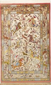 Ghom Tappeto 130x200 (Iran) Annodato A Mano