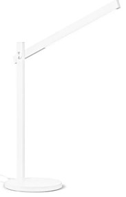 Lampada Da Scrivania-Ufficio Moderna Pivot Alluminio Bianco Led 7,5W Cct