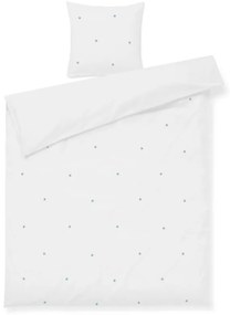 Set copripiumino e federa bianco in percalle di cotone per letto singolo 140x200 cm Daisy – JUNA