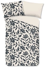 Set copripiumino e federa nero/beige in cotone per letto singolo 140x200 cm Emilia – Good Morning