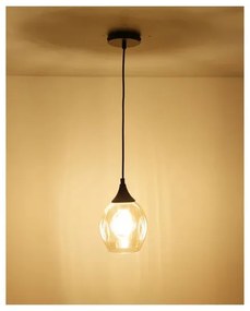 Lampadario a sospensione con filo ASPA 1xE27/40W/230V nero