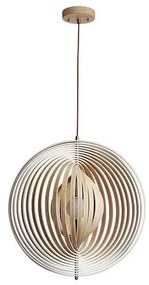 Lampadario in legno su cavo 1xE27/60W/230V Ø 43,5 cm massello/impiallacciato/faggio/legno di hevea