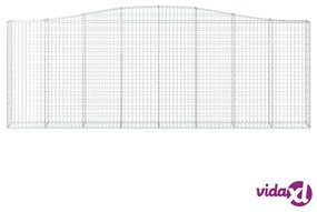 vidaXL Cesto Gabbione ad Arco 400x30x140/160 cm Ferro Zincato