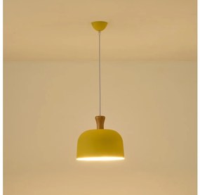 Lampadario a sospensione con filo 1xE27/15W/230V giallo pr. 27 cm