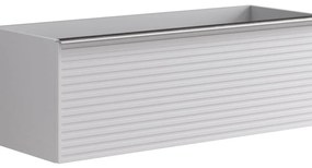 Mobile da bagno sospeso sotto lavabo L 120 x H 40 x P 45.5 cm bianco laccato opaco, 1 cassetto Pixel stripes