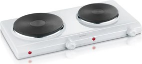 Severin DK 1042 - Fornello elettrico a due piastre 2500W/230V bianco