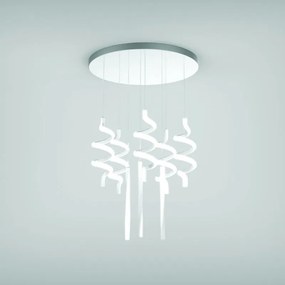 Lampadario LED moderno Susy bianco Ø50cm, luce naturale 4570 lumen