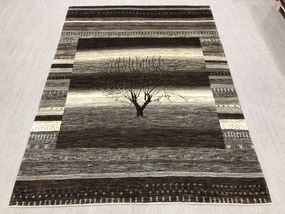 Loribaft Tappeto 220 x 290 Grigio (Iran) Annodato A Mano