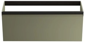 Mobile da bagno sospeso sotto lavabo Fusion L 99.5 x H 40 x P 45.5 cm verde salvia opaco, 1 cassetto