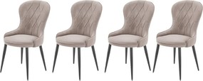Set di 4 sedie K366 velluto beige