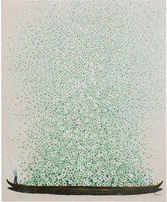 Stampa su tela dipinta a mano Flower Boat