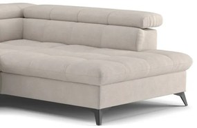 Divano angolare letto a L MARANO, lato destro, beige