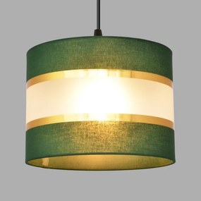Lampadario a sospensione con filo HELEN 1xE27/15W/230V diametro 20 cm verde/oro