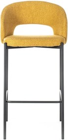 Set 2 Sgabelli 52x50x89 cm in Tessuto Greta Giallo...