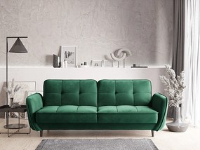 Divano letto 3 posti Perth - Tessuto verde