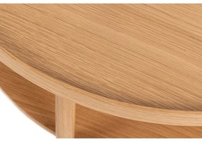 Tavolino rotondo in colore naturale con effetto rovere ø 80 cm Banbury - Actona