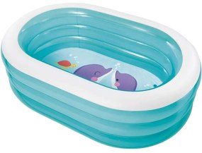 Intex - Piscina ovale baby 4 anelli +3 anni - cm.163x107x46h. - peso kg.2,69 (57482)