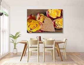 Quadro su tela – Rose gialle di San Valentino