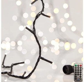 Catena LED natalizia da esterno CLUSTER 200xLED/8 funzioni 2,1 m IP44 bianco caldo + +TC